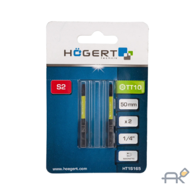 Бита ударная Torx TT10 50мм 2 шт. HOEGERT (HT1S165)
